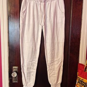 Fashion Nova OG Trendsetter White Velour Jogger Pants